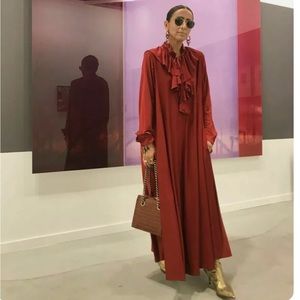 Zara collection brick red dress size M